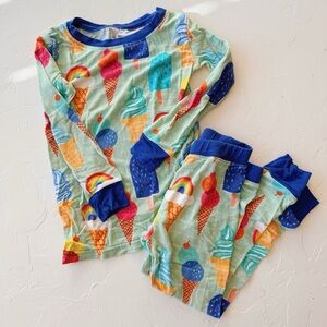Little Sleepies Two-Piece Pajama Set Rainbow Sprinkles 🌈🍦(Aqua)
